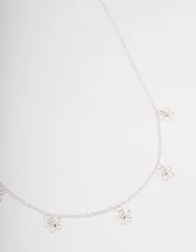 Silver Daisy Garden Necklace