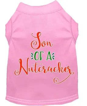 Son Of A Nutcracker Screen Print Dog Shirt Light Pink Xl