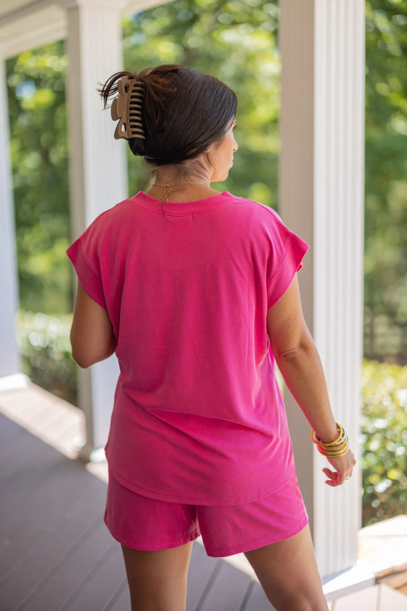 Stylish Comfort Hot Pink Top