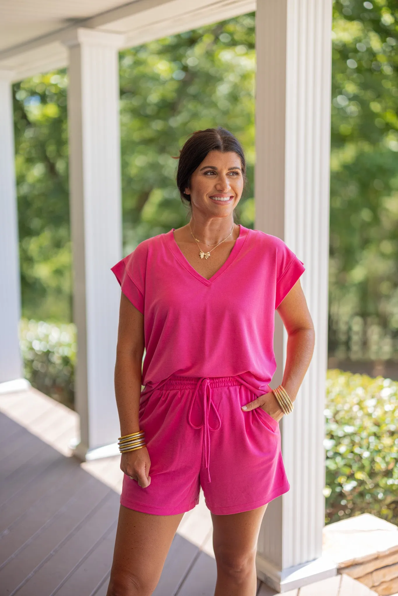 Stylish Comfort Hot Pink Top