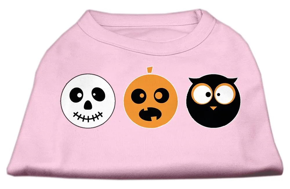 The Spook Trio Screen Print Dog Shirt Light Pink Xs (8)